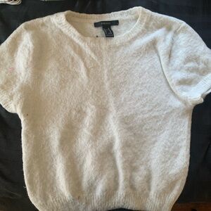 FOREVER 21 Fur White Cropped Top